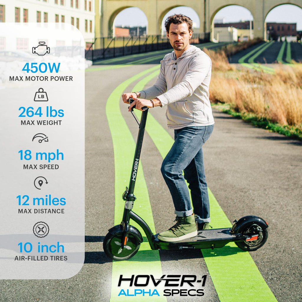 Hover-1 Electric Scooter with Digital Display and High-Grip Tires