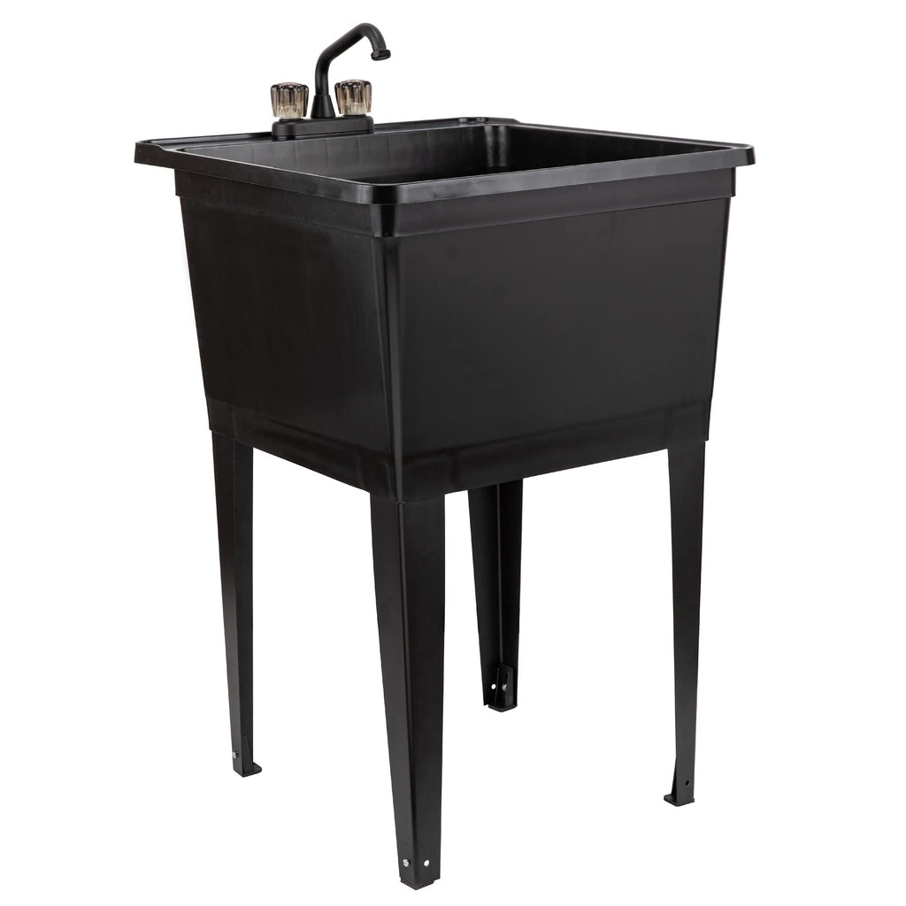Tehila JS Jackson Supplies 21-Gallon Utility Sink, Black