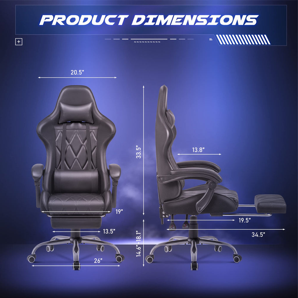 Homall Ergonomic High-Back Gaming Chair with Massage Lumbar Support