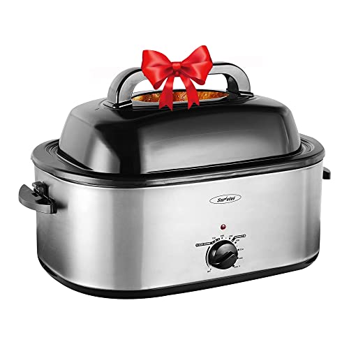 Sunvivi Electric Roaster Oven with Removable Cooking Pan
