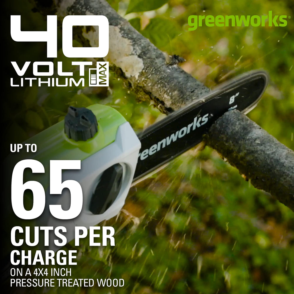 Greenworks 40V Cordless Pole Saw and Pole Hedge Trimmer Combo
