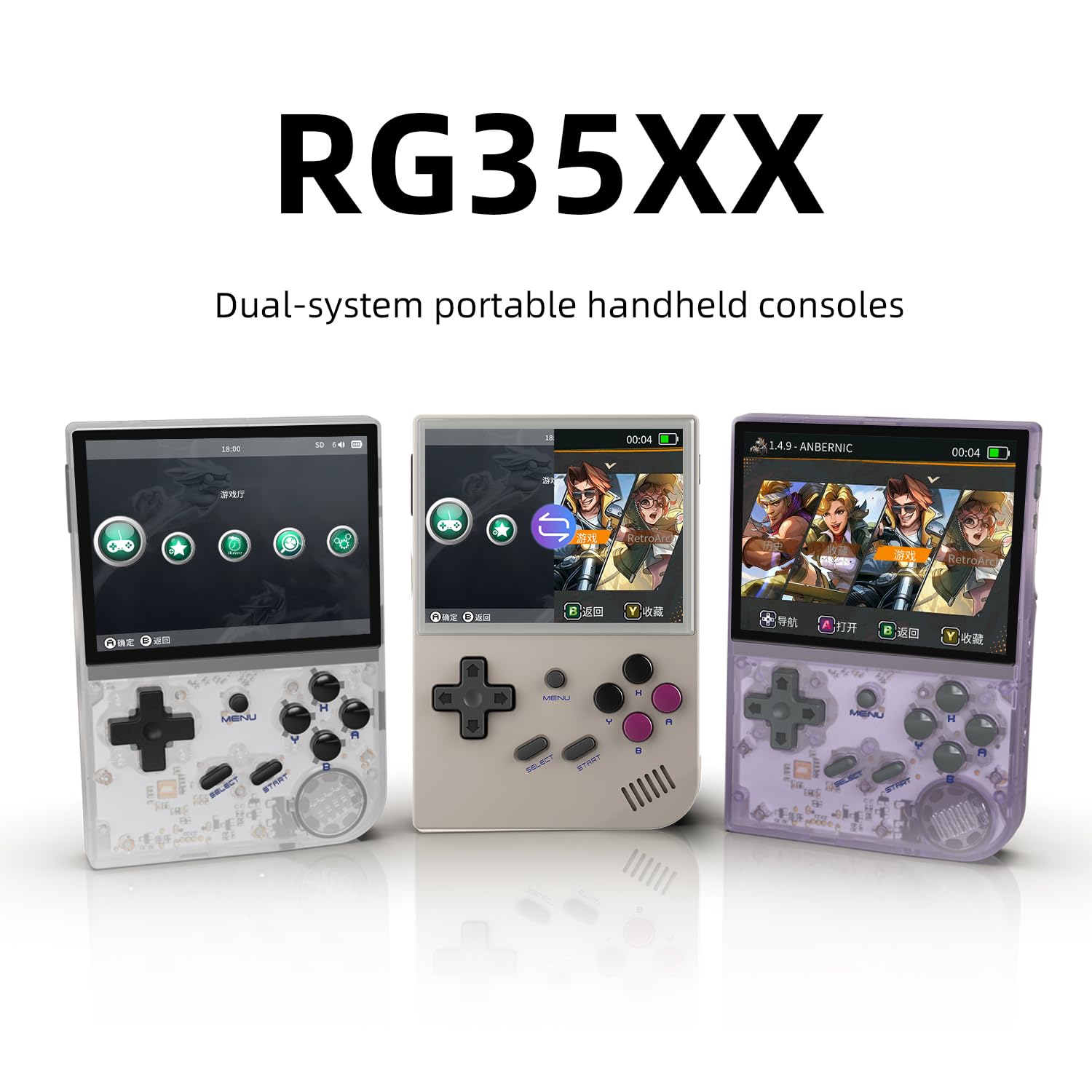RG35XX Handheld GarlicOS Portable Transparent