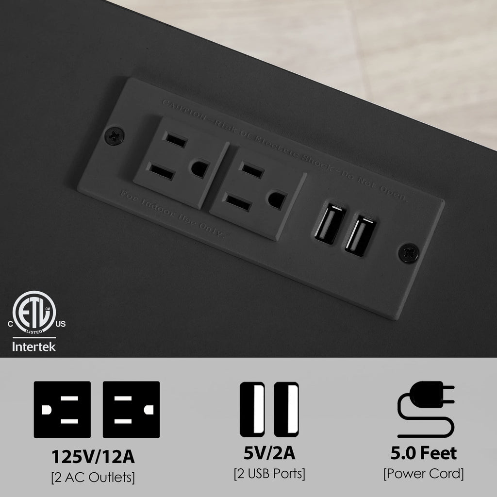 HOSEOKA Nightstand Charging Station Bedside
