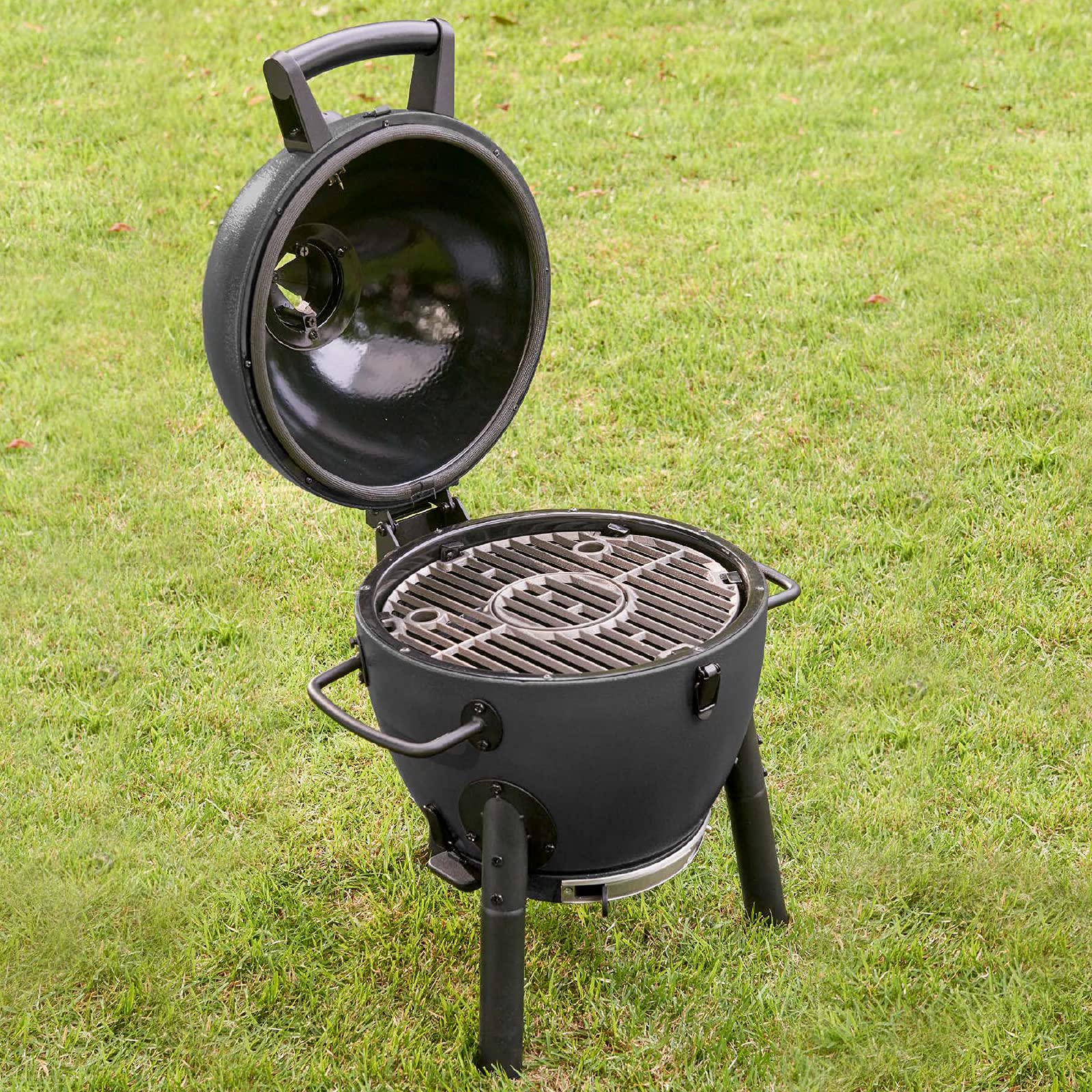 Char-Griller E86714 AKORN Jr. Kamado, Ash Portable Charcoal Grill