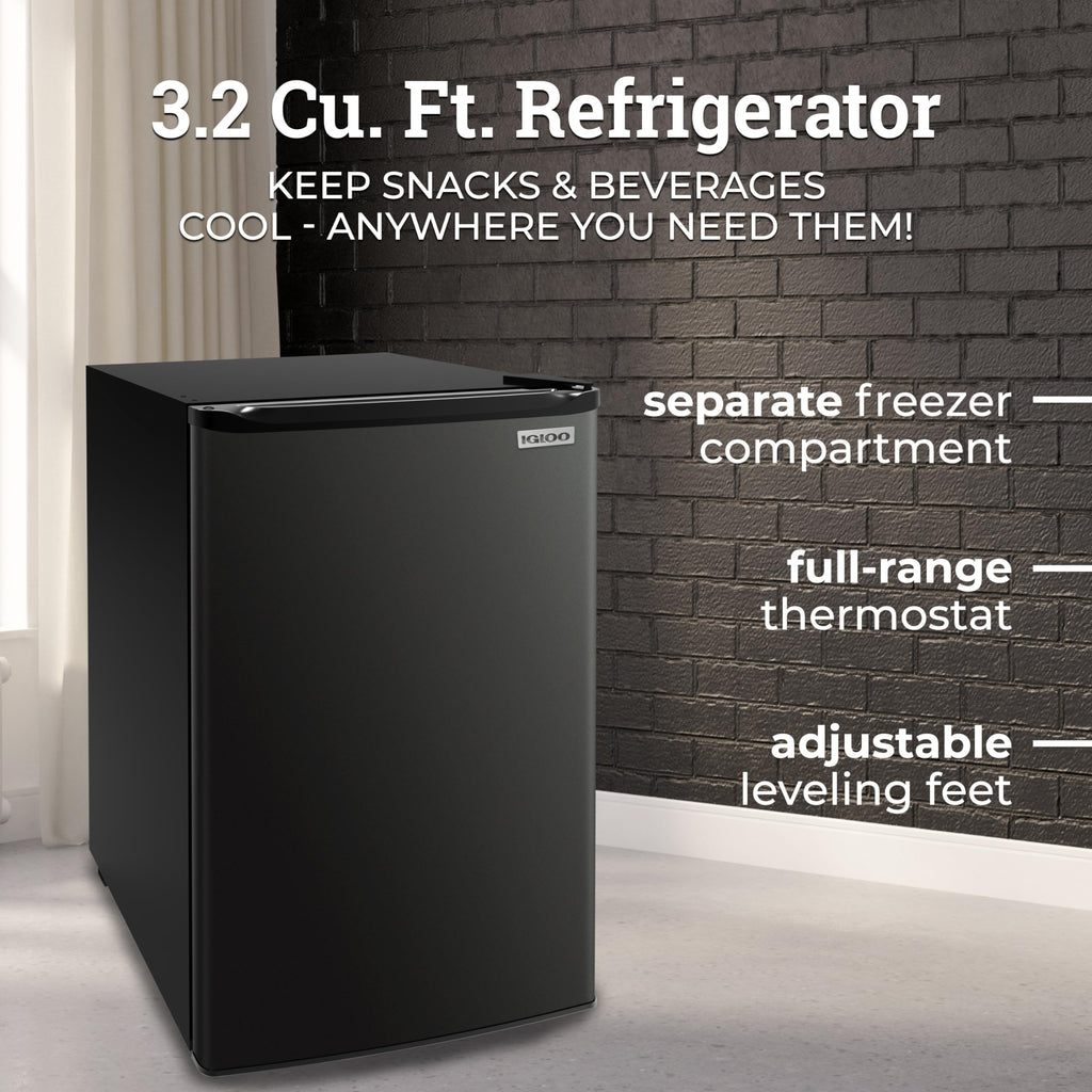 Igloo IRF32BK6A Compact Refrigerator Freezer