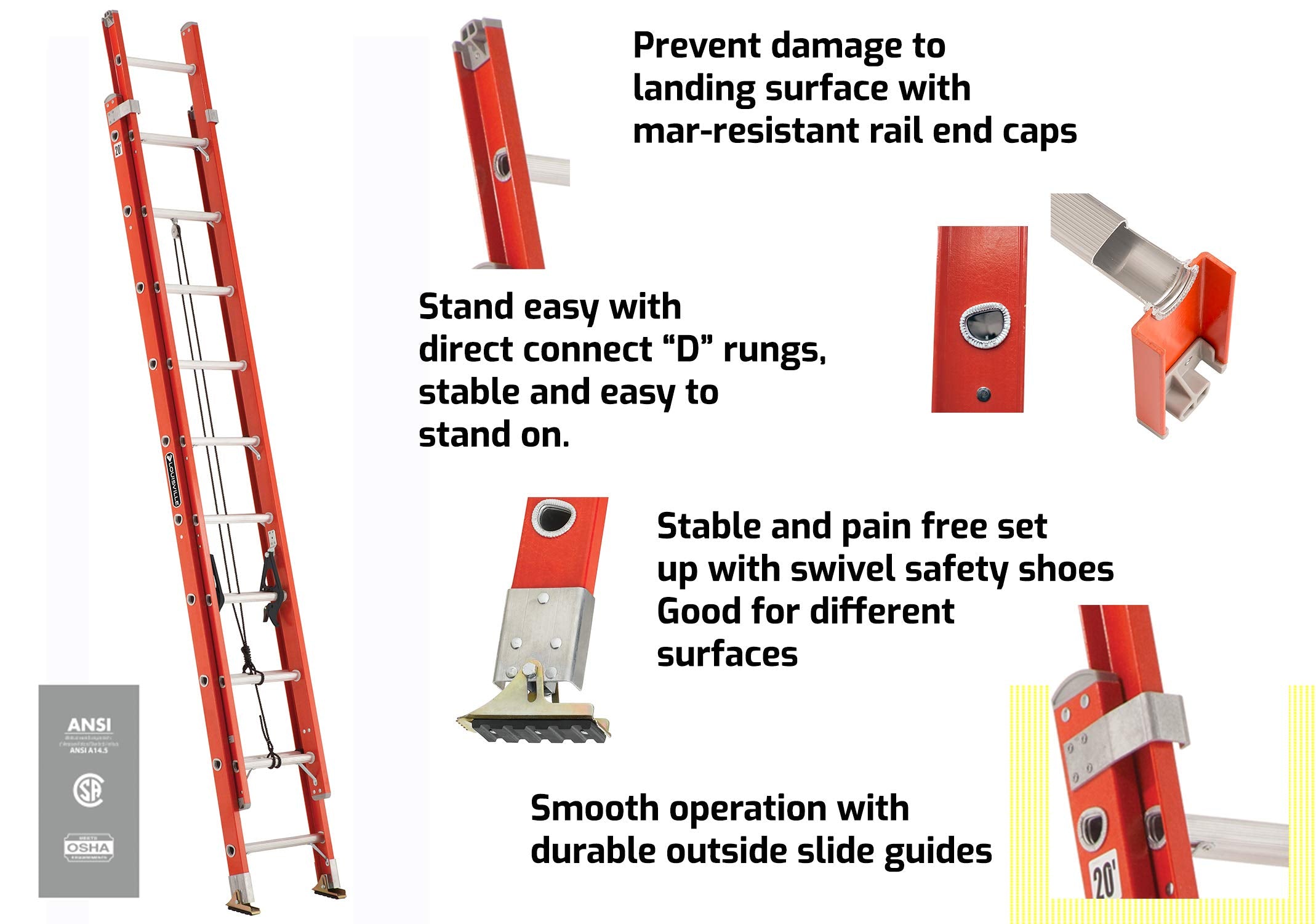 Louisville Ladder FE3216 Extension FEET