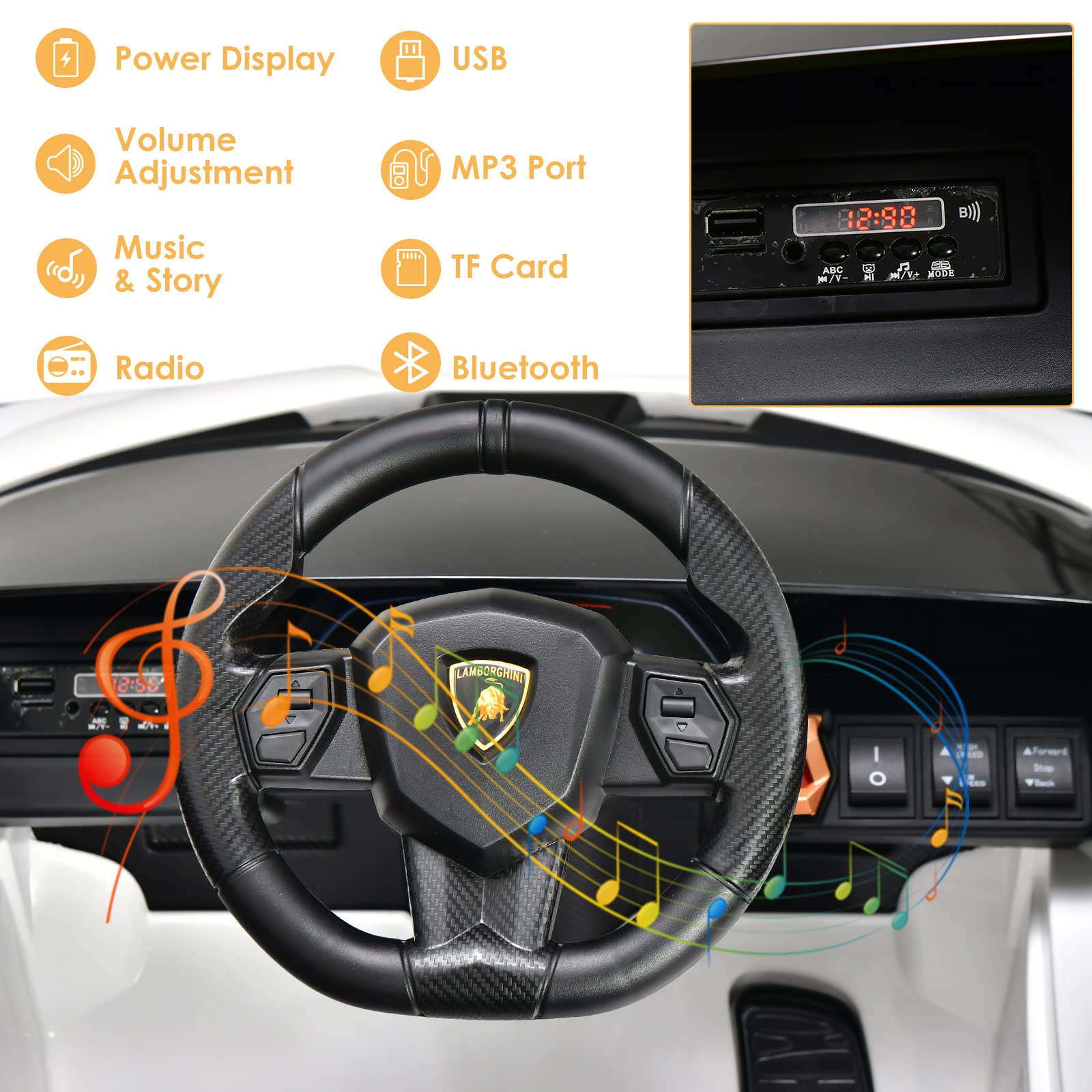 Licensed Lamborghini Electric Suspension Bluetooth