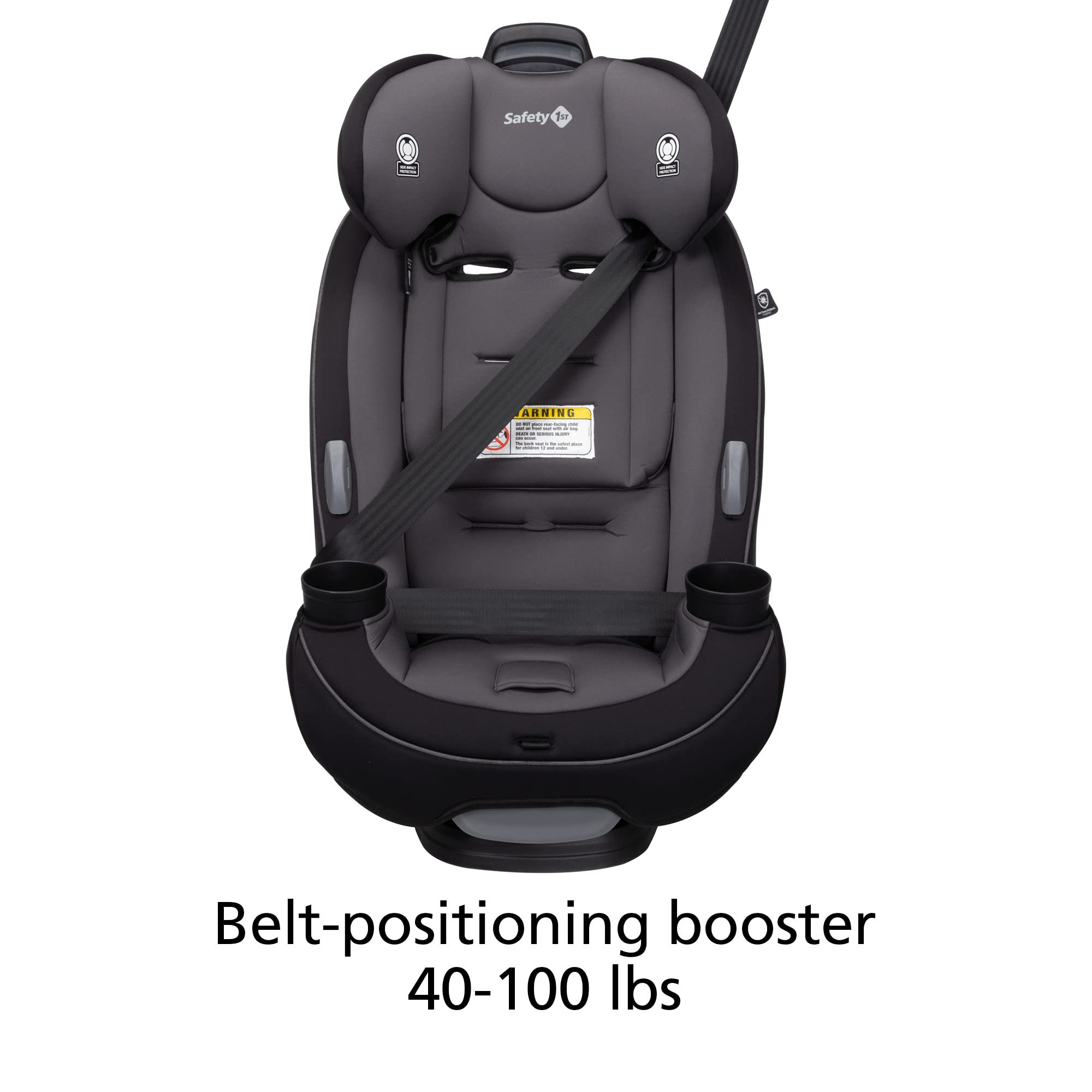 Safety 1st Grow and Go All-in-One Convertible Car Seat, Rear-facing 5-40 pounds, Forward-facing 22-65 pounds, and Belt-positioning booster 40-100 pounds, Everest Pink