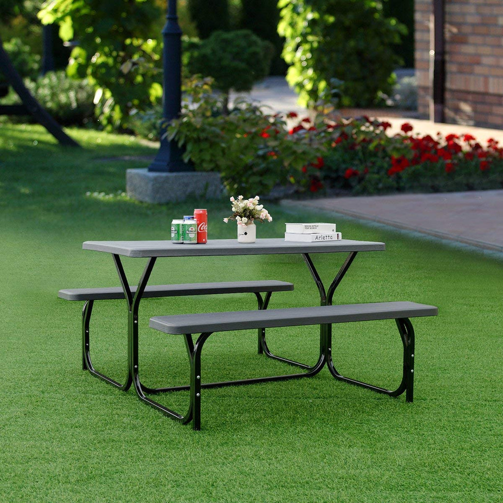 Picnic Camping Tables Outside Backyard