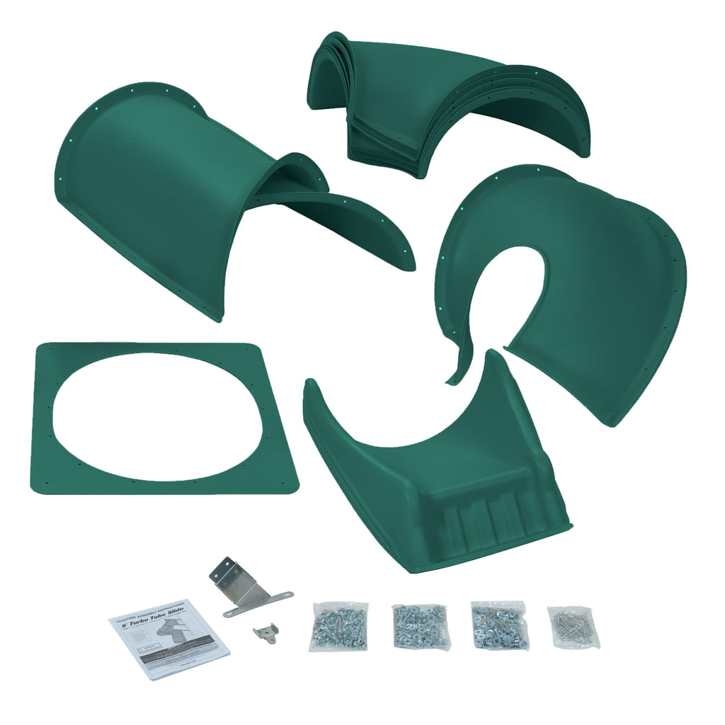 Swing-N-Slide 7' Turbo Tube Plastic Slide with Lifetime Warranty - Green