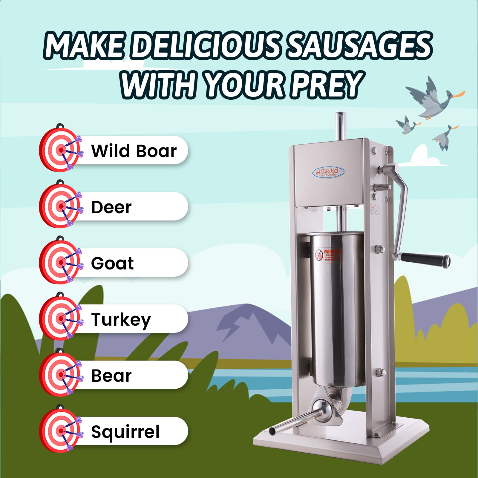 Sausage Stuffer Stainless Vertical HAKKA