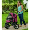No-Zip Double Pet Stroller (Boysenberry)