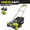 ONE  HP 18V Brushless 14 in. Cordless Battery Dethatcher/Aerator with (2) 4.0 Ah Batteries and Charger P2740
