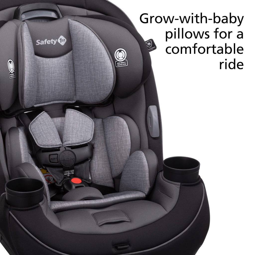 Safety 1st Grow and Go All-in-One Convertible Car Seat, Rear-facing 5-40 pounds, Forward-facing 22-65 pounds, and Belt-positioning booster 40-100 pounds, Everest Pink