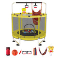 Trampoline Adjustable Toddler Basketball Enclosure