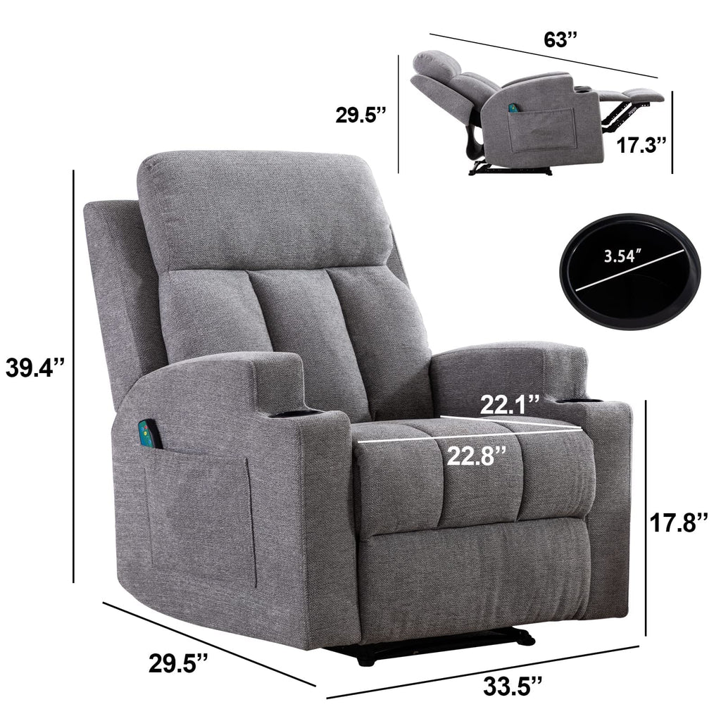 ANJ Recliner Contemporary Theater Holders