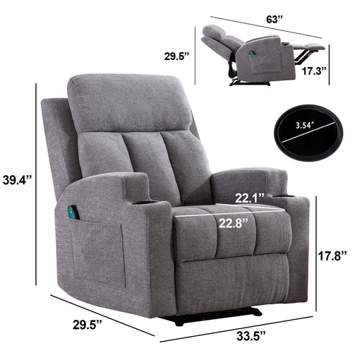 ANJ Recliner Contemporary Theater Holders
