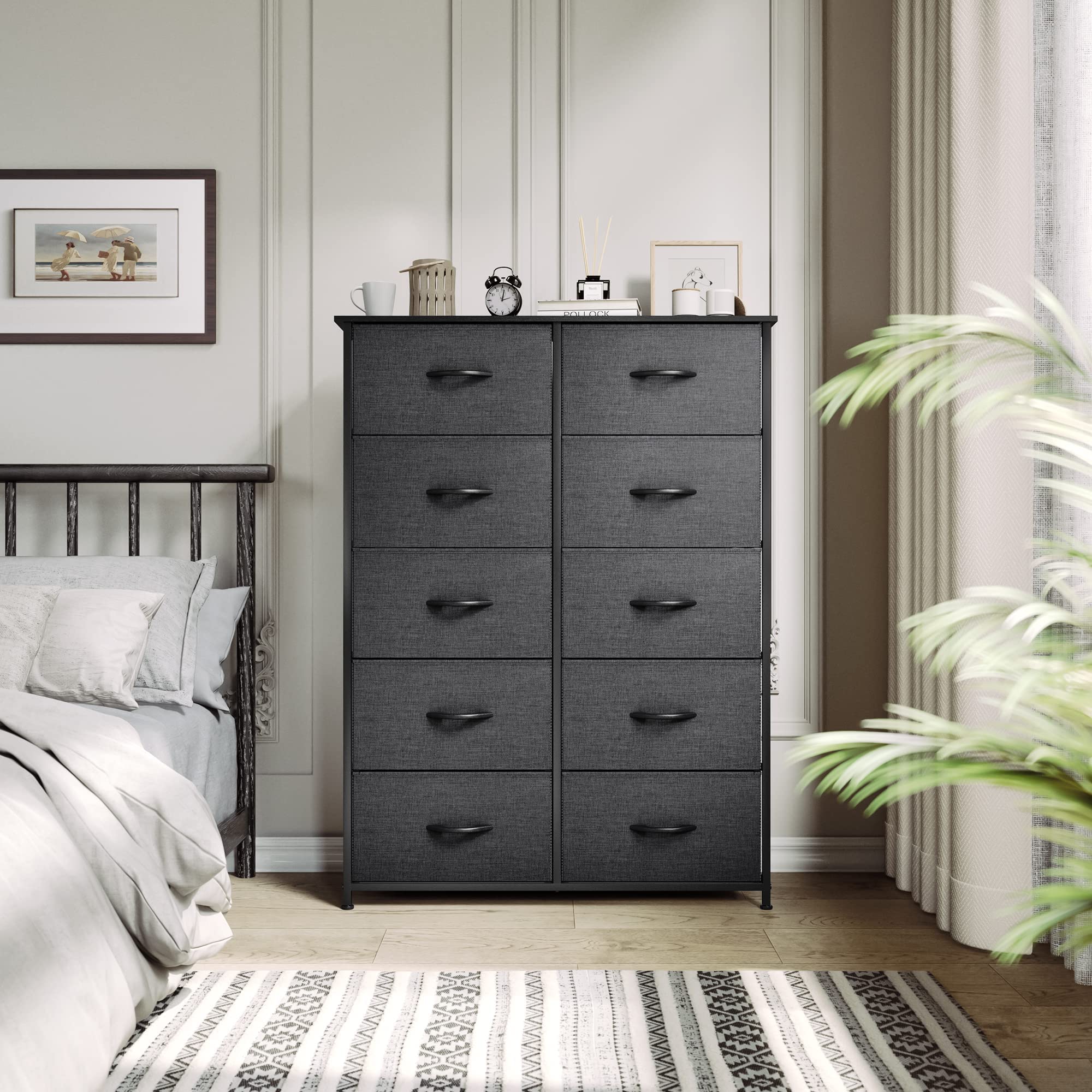 YITAHOME Dresser Storage Drawers Charcoal