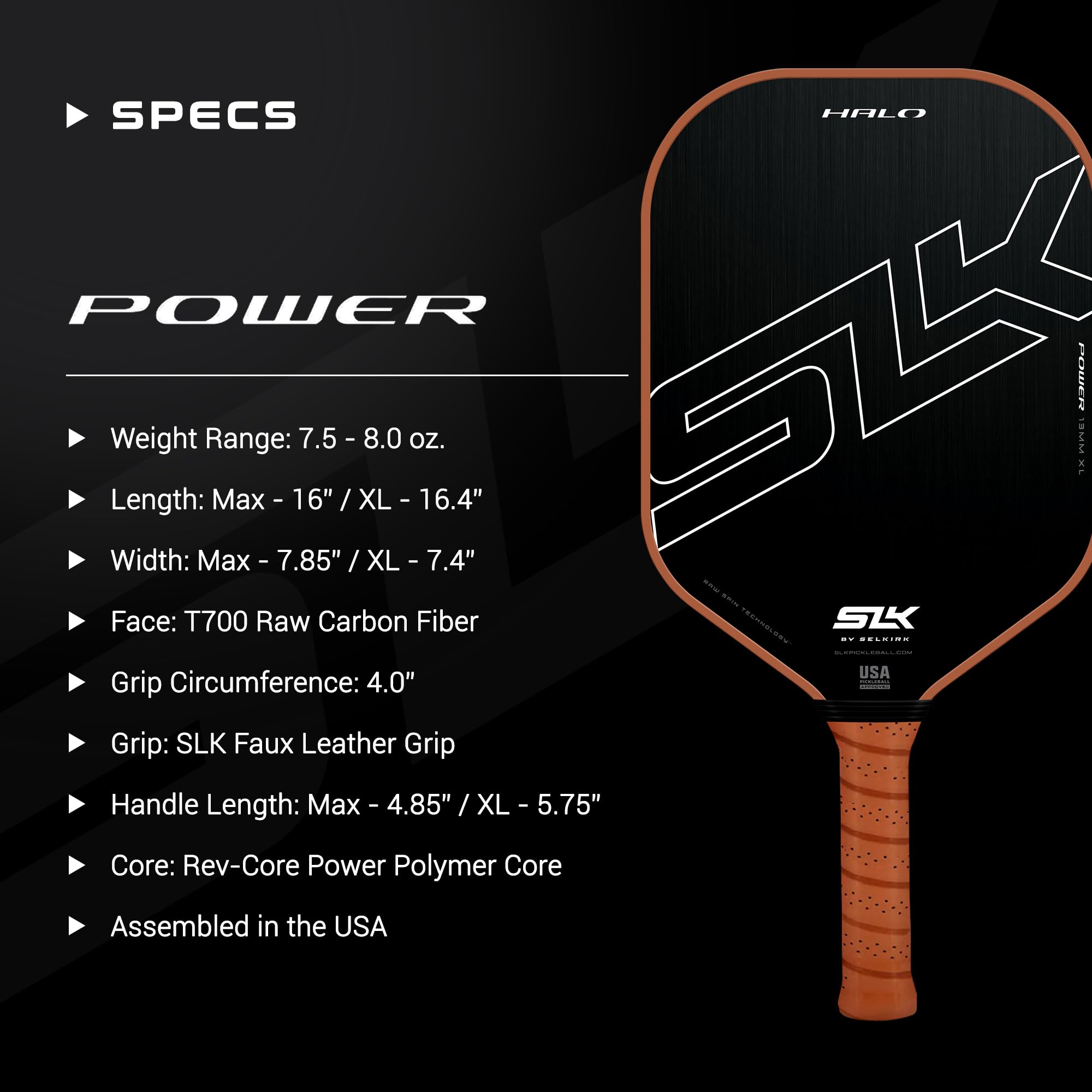 Selkirk Pickleball Rev Core Designed Consistency