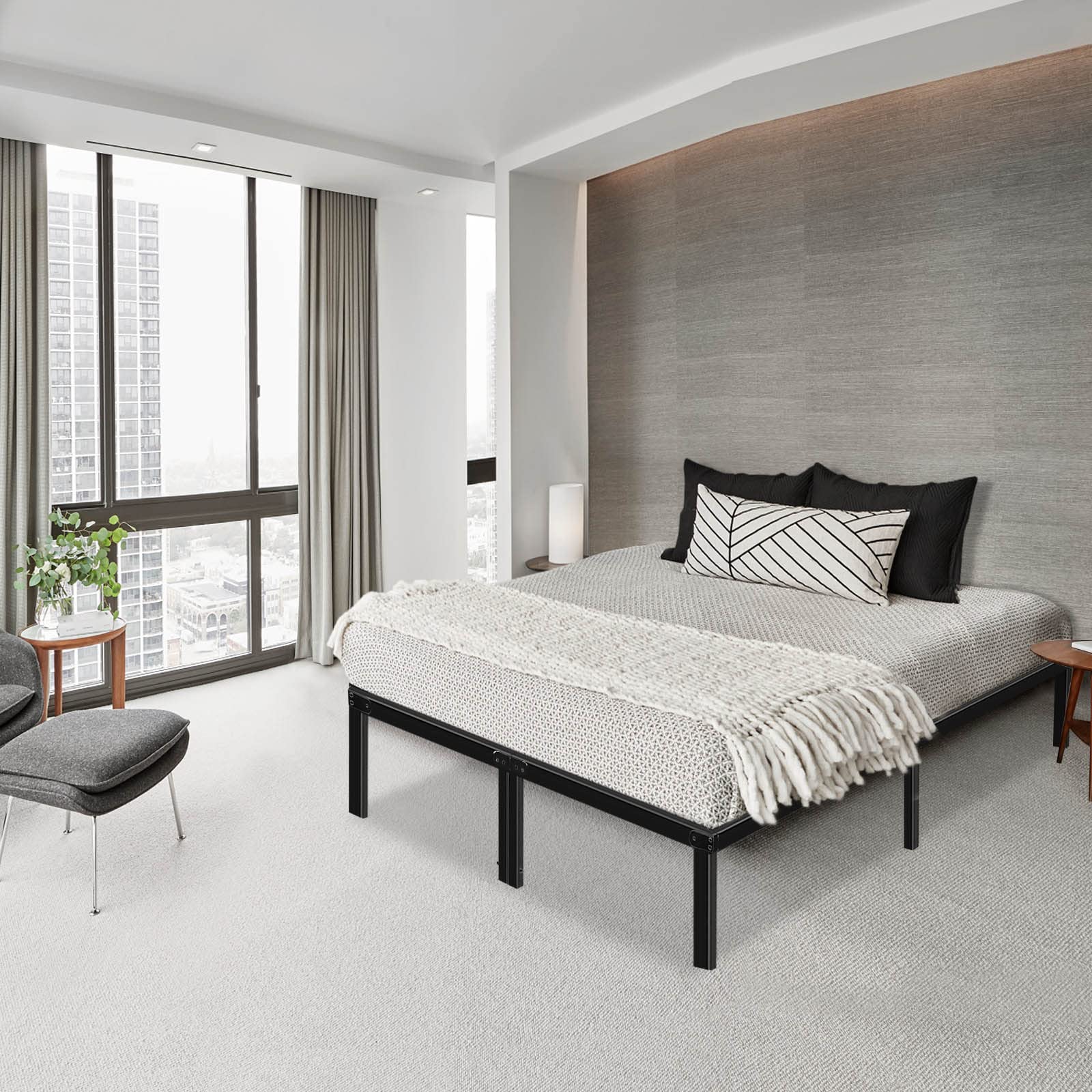 HAAGEEP Spring Platform Bedframes Storage