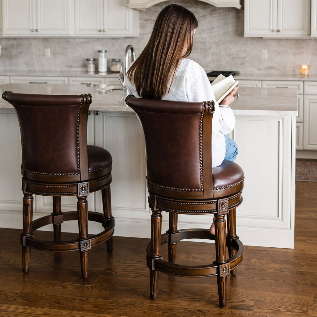Maven Lane Pullman Swivel Kitchen Counter Stool 25