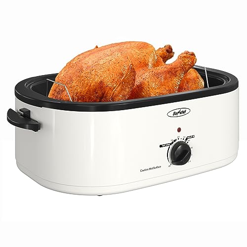 Sunvivi Electric Roaster Oven with Removable Cooking Pan