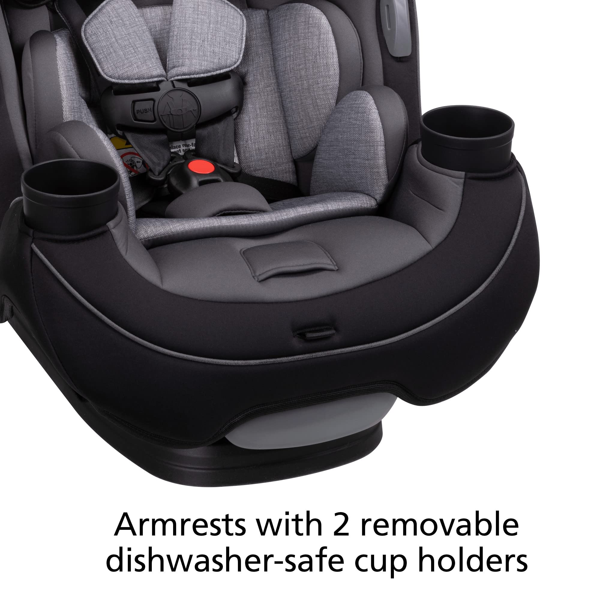 Safety 1st Grow and Go All-in-One Convertible Car Seat, Rear-facing 5-40 pounds, Forward-facing 22-65 pounds, and Belt-positioning booster 40-100 pounds, Everest Pink