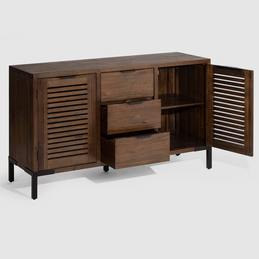 Bme Arcadia Premium Solid Wood Buffet Sideboard Cabinet