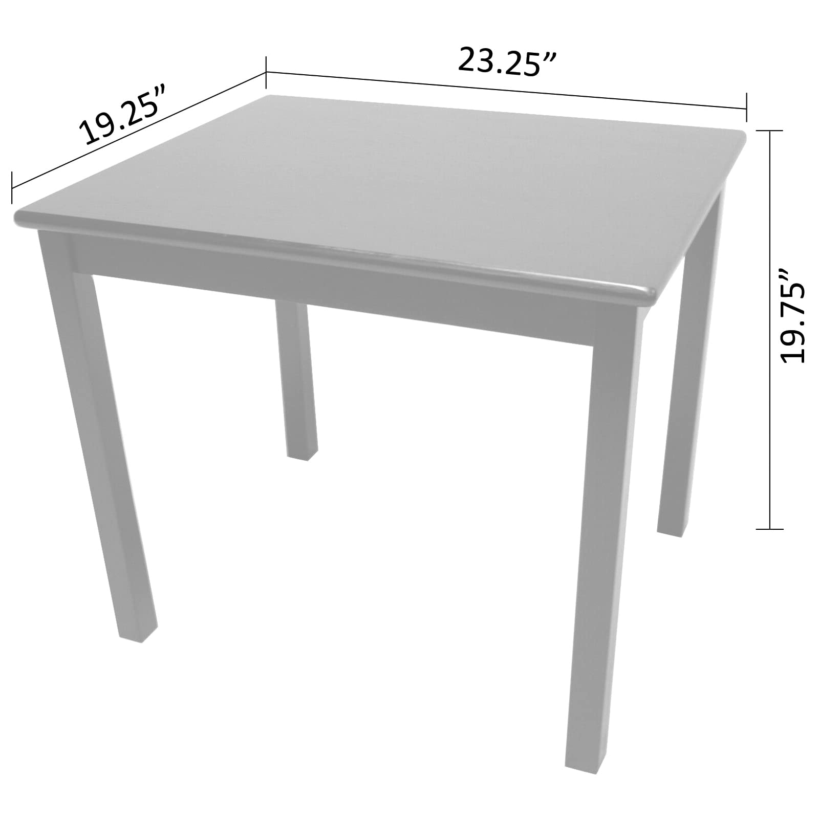 EHemco Solid Wood Kids Table and Chair Furniture Set