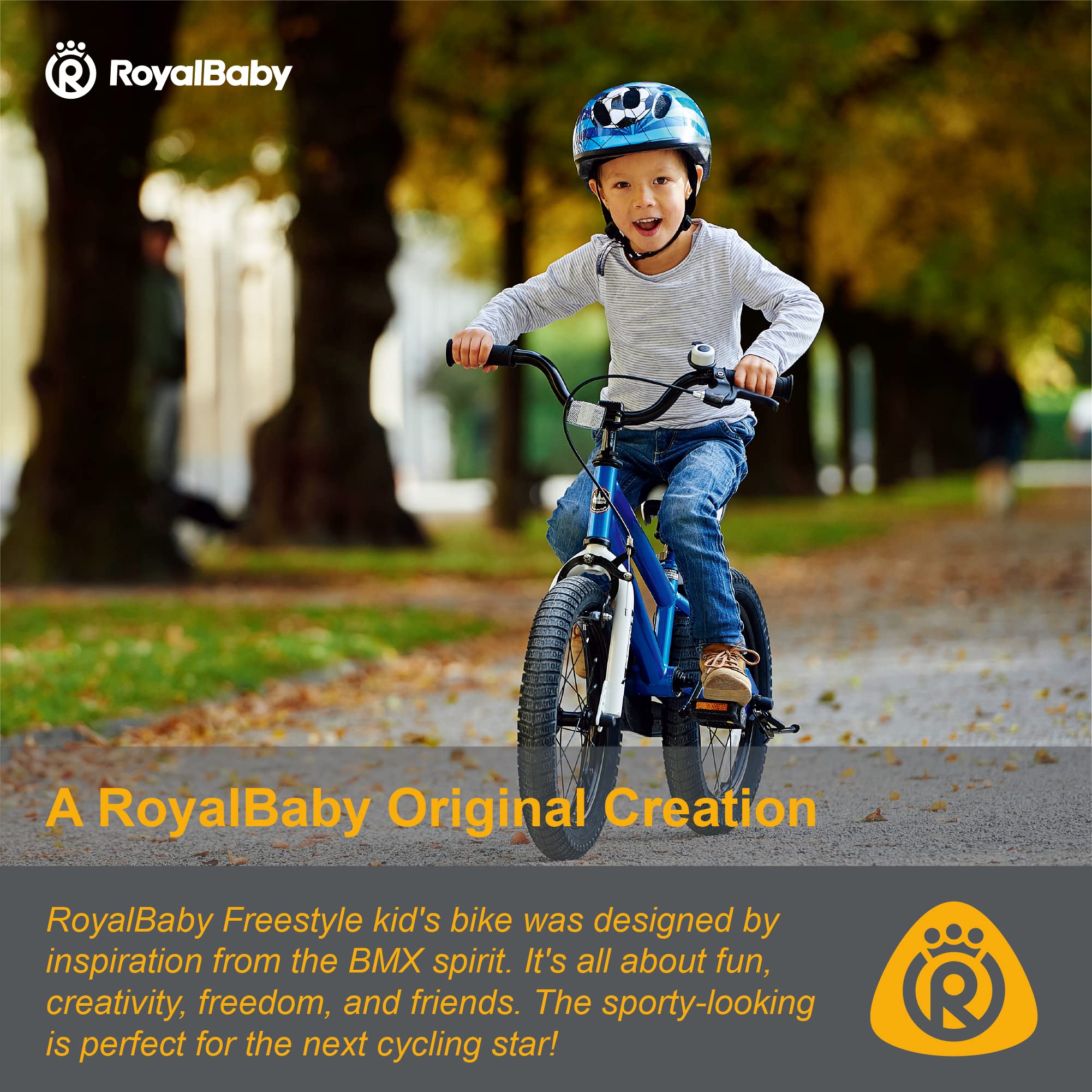 Royalbaby Freestyle Kids Bike 12 14 16 18 Inch Bicycle for Boys Girls Ages 3-9 Years, Multiple Colors