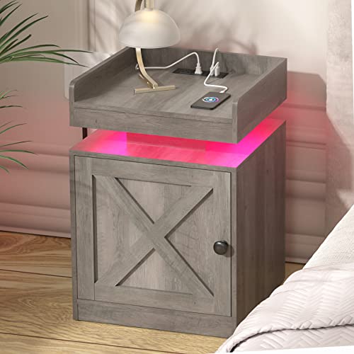 HOSEOKA Nightstand Charging Station Bedside