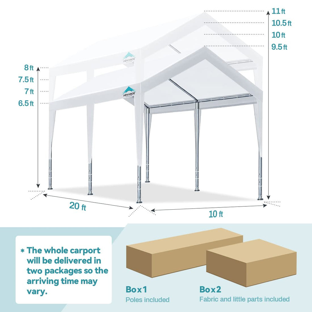 ADVANCE OUTDOOR Adjustable Carports Shelter