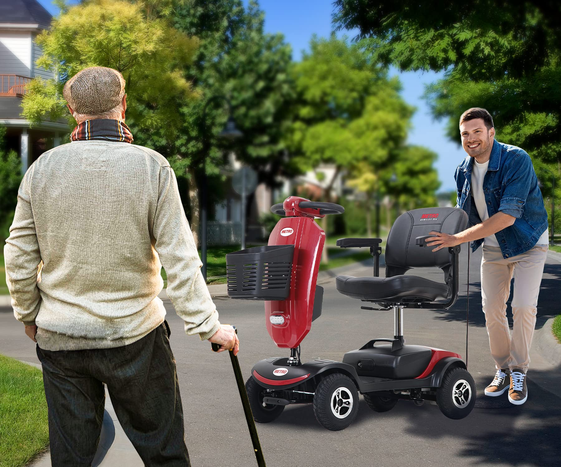 Compact Mobility Scooters Headlight Traveling