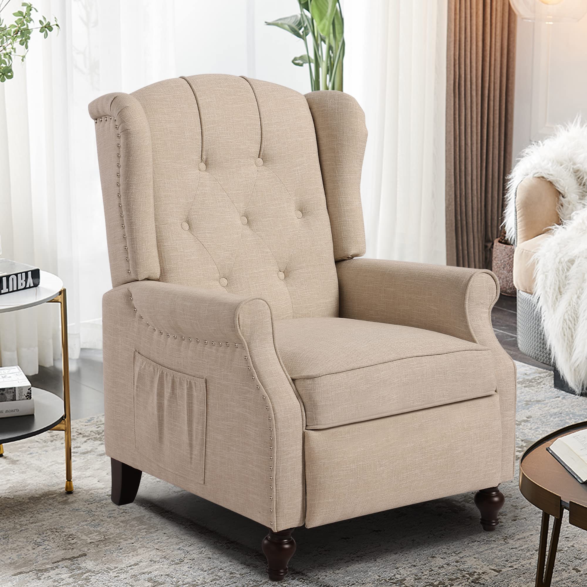 Consofa Wingback Recliner Massage Backrest