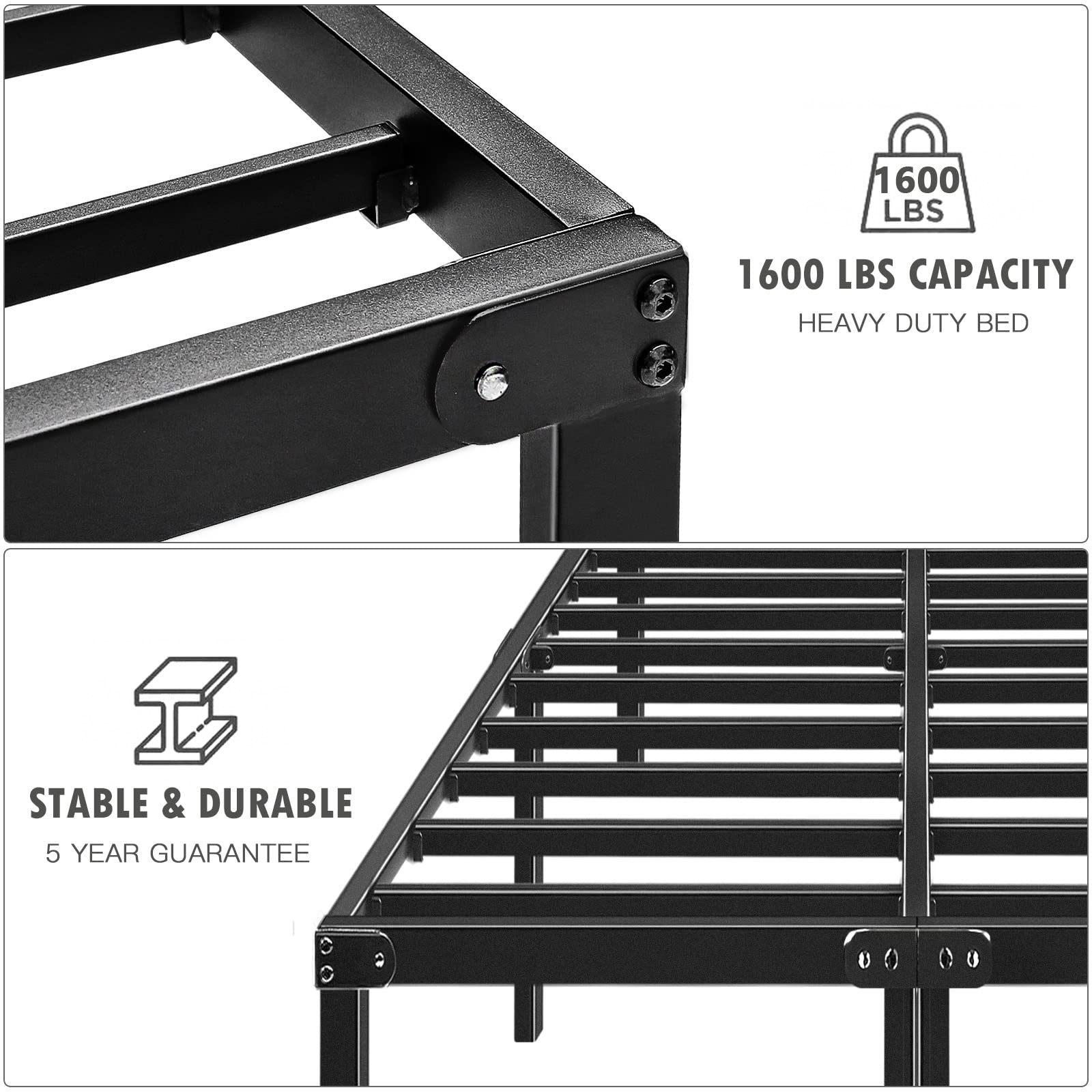HAAGEEP Spring Platform Bedframes Storage