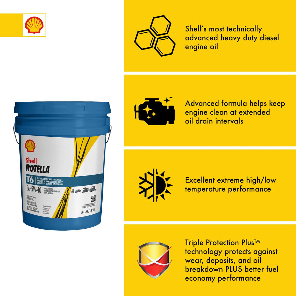 Shell Rotella Synthetic Diesel 5 Gallon
