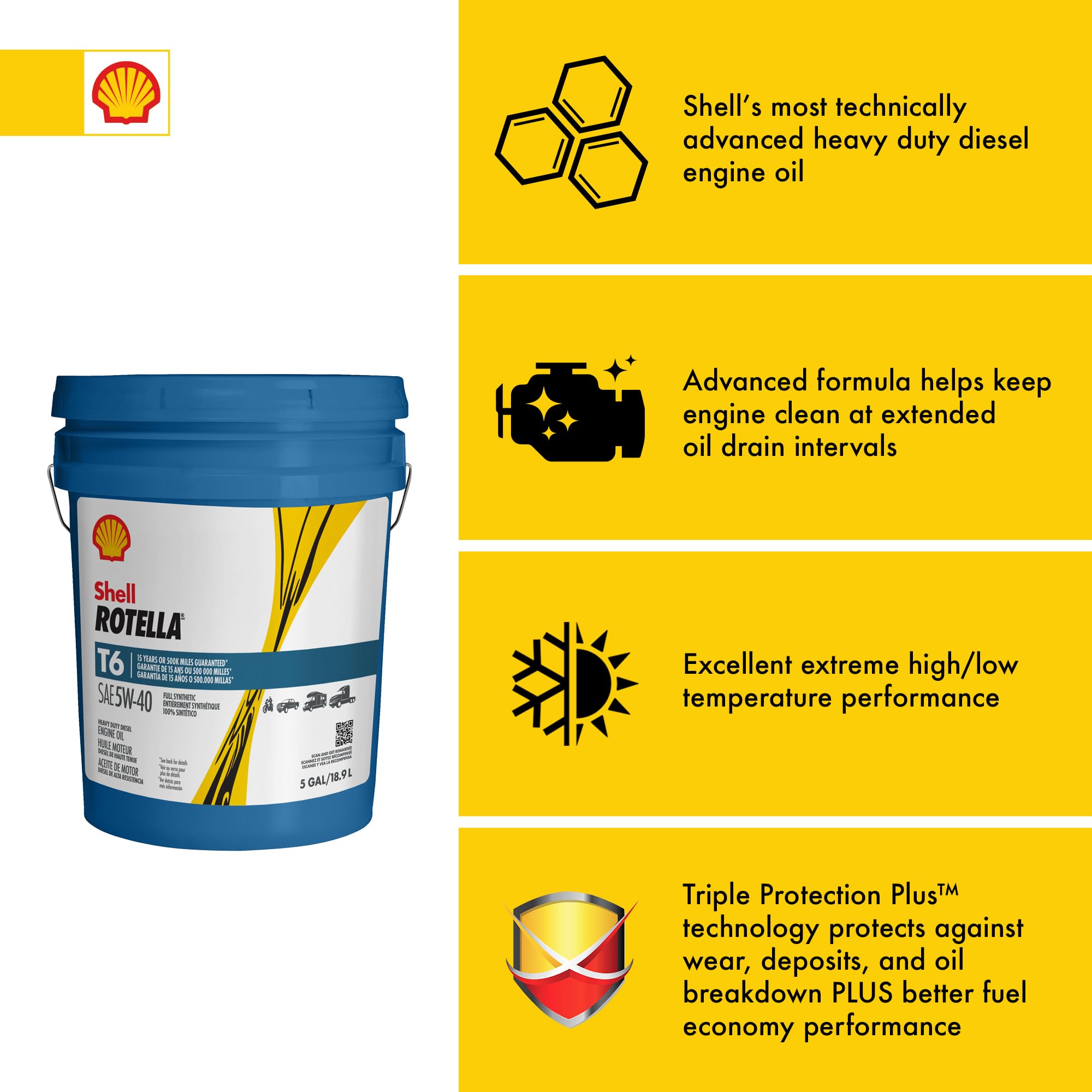 Shell Rotella Synthetic Diesel 5 Gallon