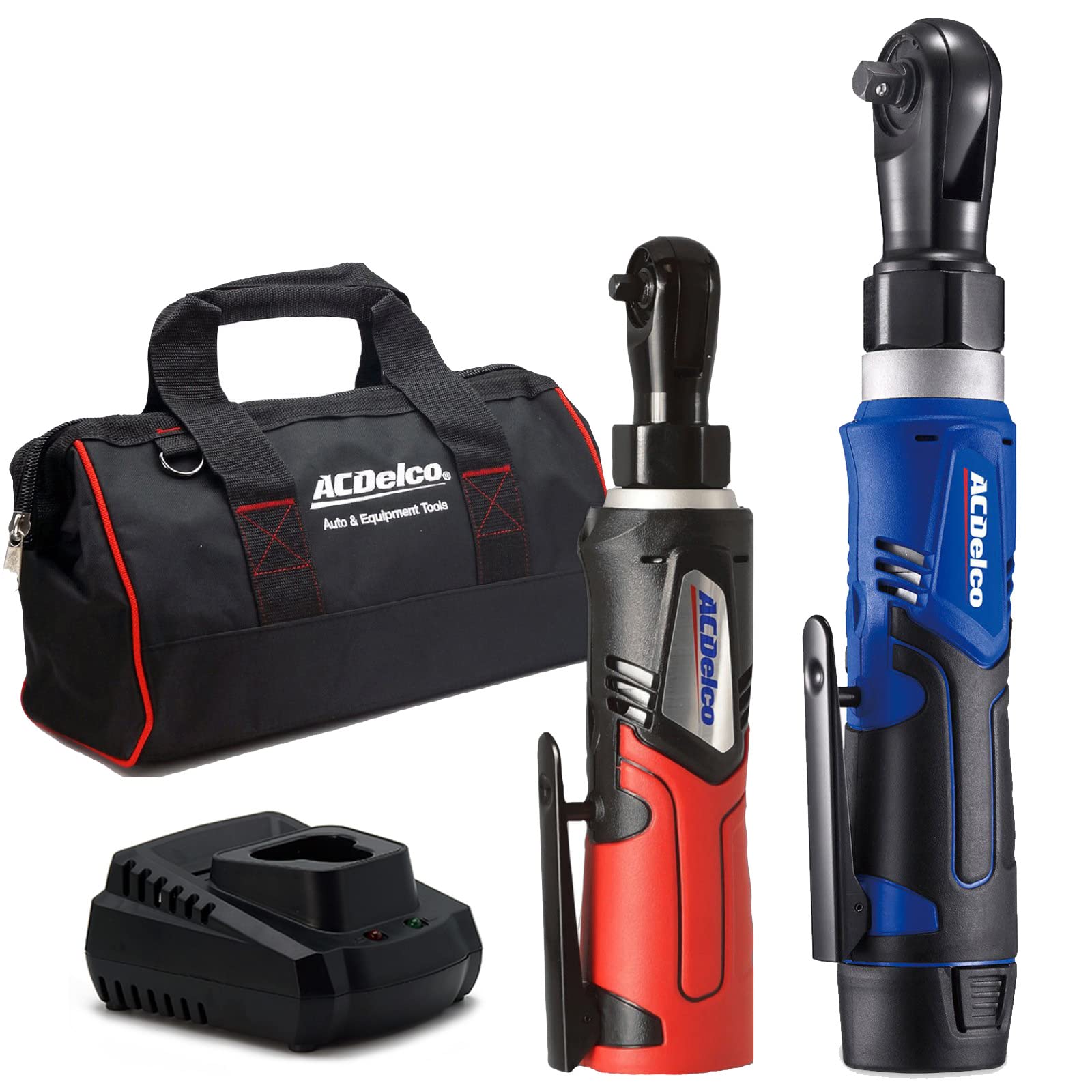 ACDelco ARW1209-K9 G12 Series 12V Li-ion Cordless u00bcu201d &amp; 3/8u201d Ratchet Wrench Combo Tool Kit with Canvas Bag