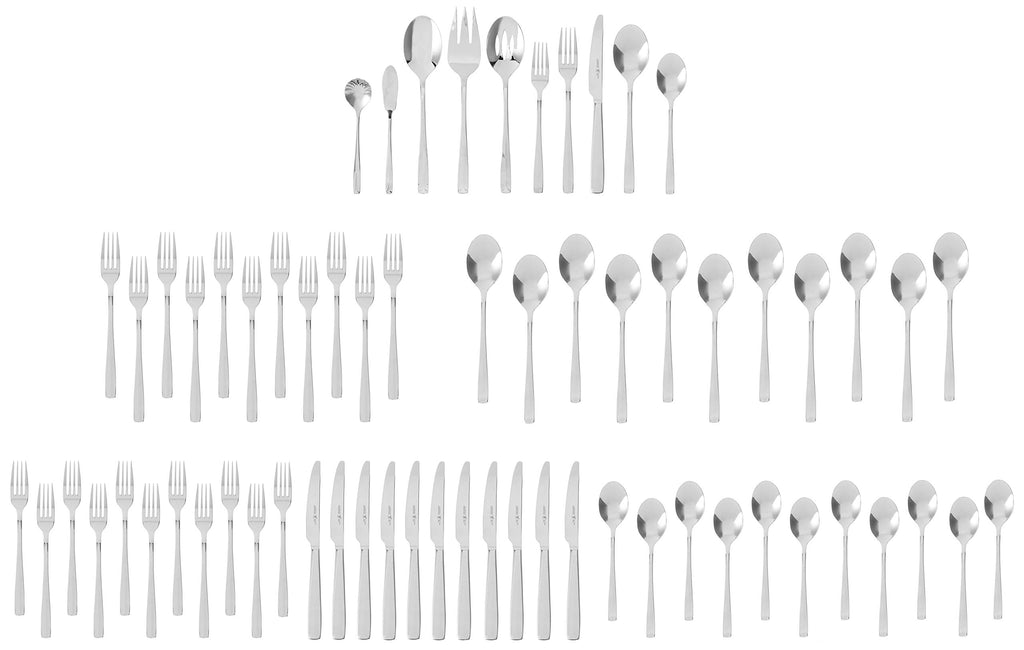 HENCKELS Lani Flatware 65 Piece Silver