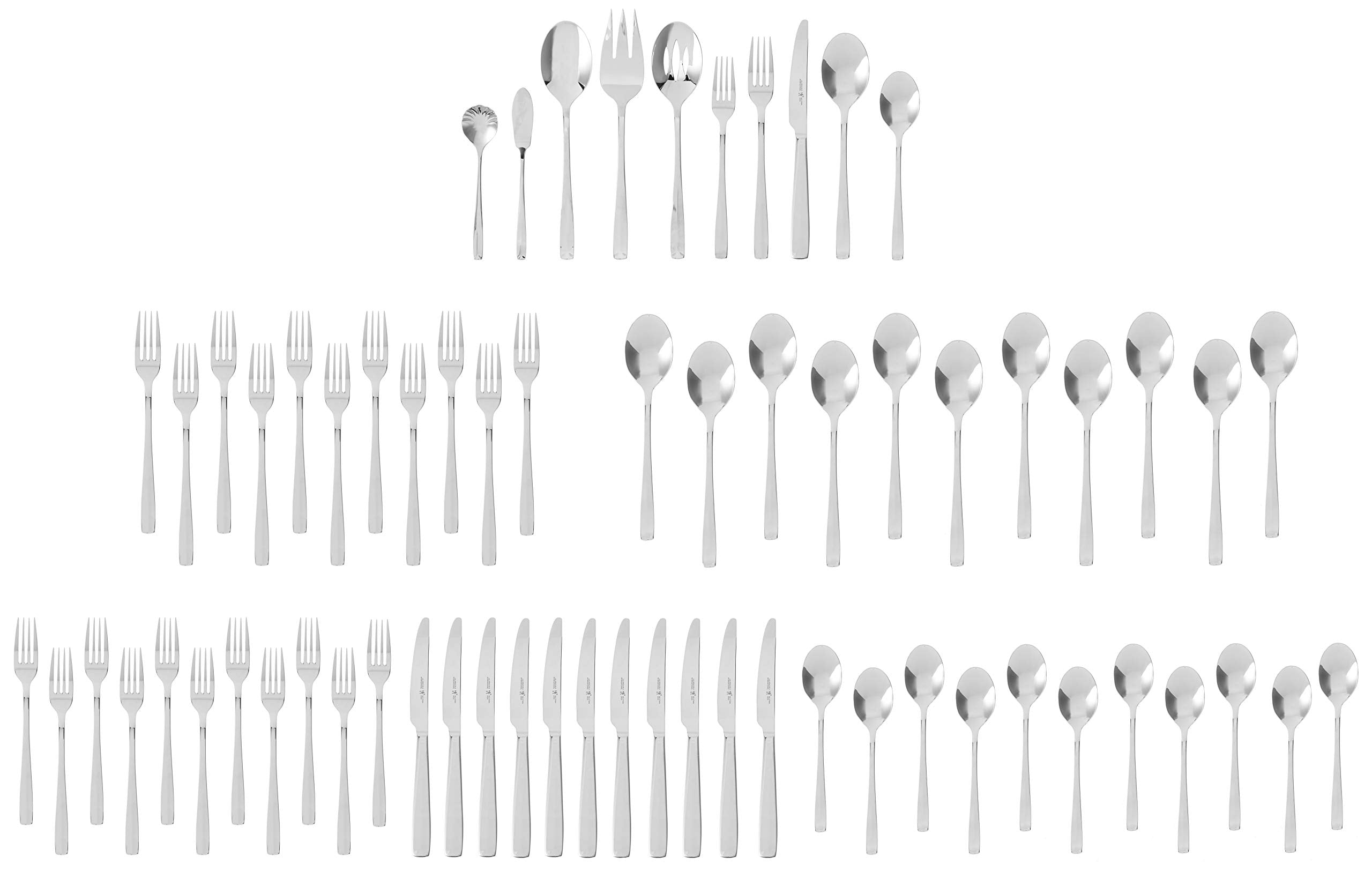 HENCKELS Lani Flatware 65 Piece Silver