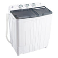 Homguava Portable Washing Machine 17.6Lbs Capacity Washer and Dryer Combo 2 In 1 Mini Compact Twin Tub Washing Machine Laundry Washer(11Lbs) &amp; Spinner(6.6Lbs) with Built-in Gravity Drain Pump,Low Nois