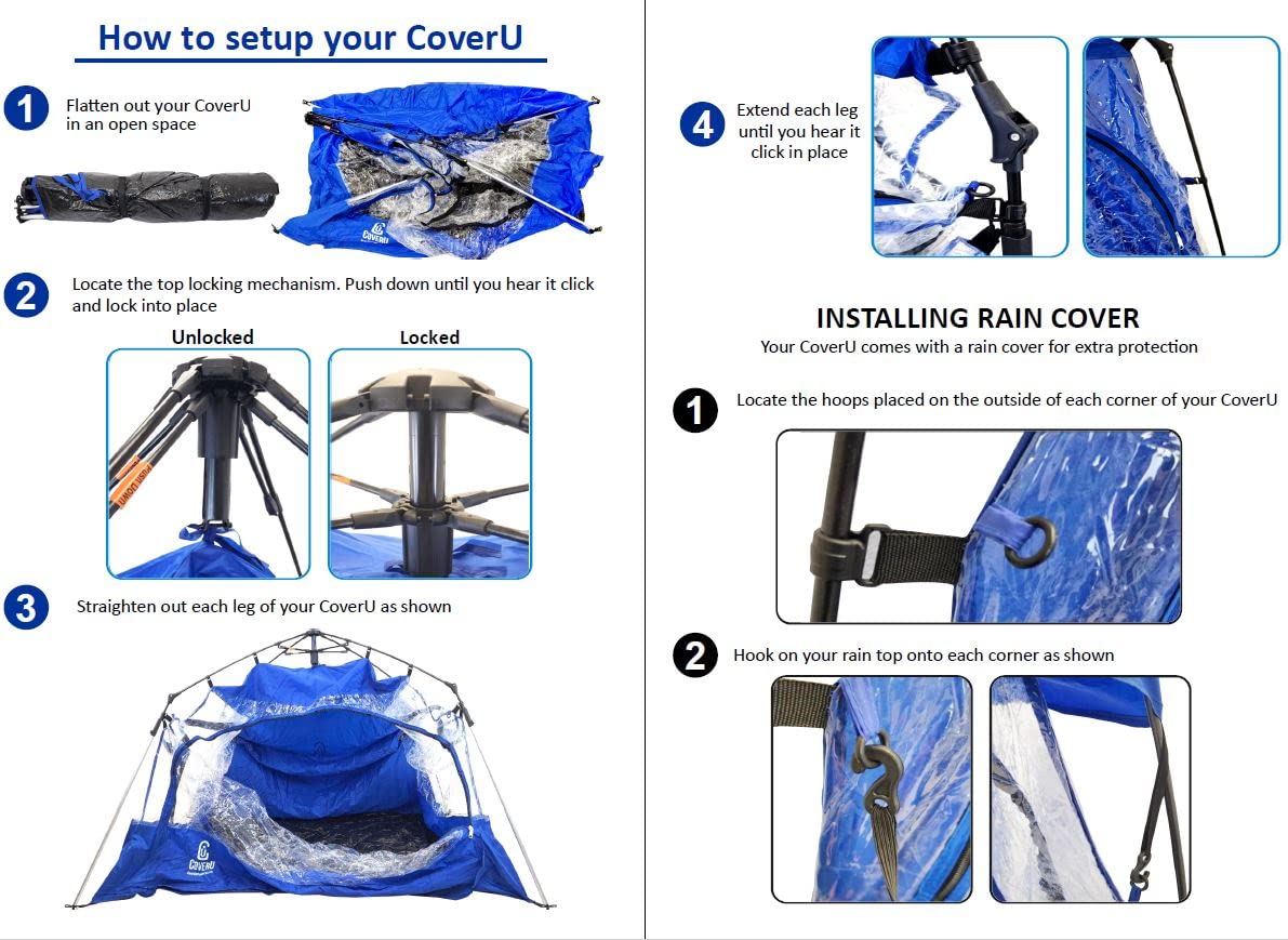 EasyGoProducts CoverU Shelter Weather Patented