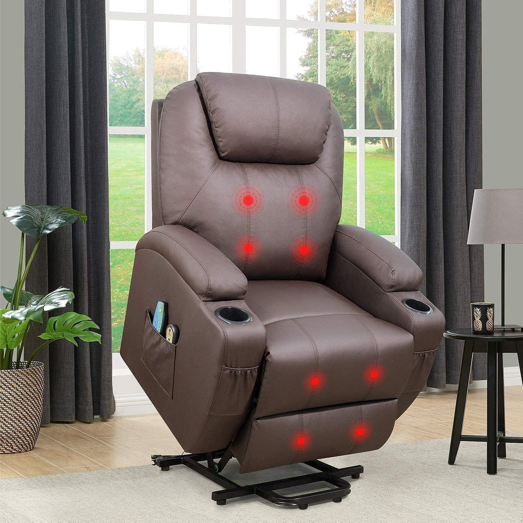 Flamaker Recliner Leather Elderly Ergonomic