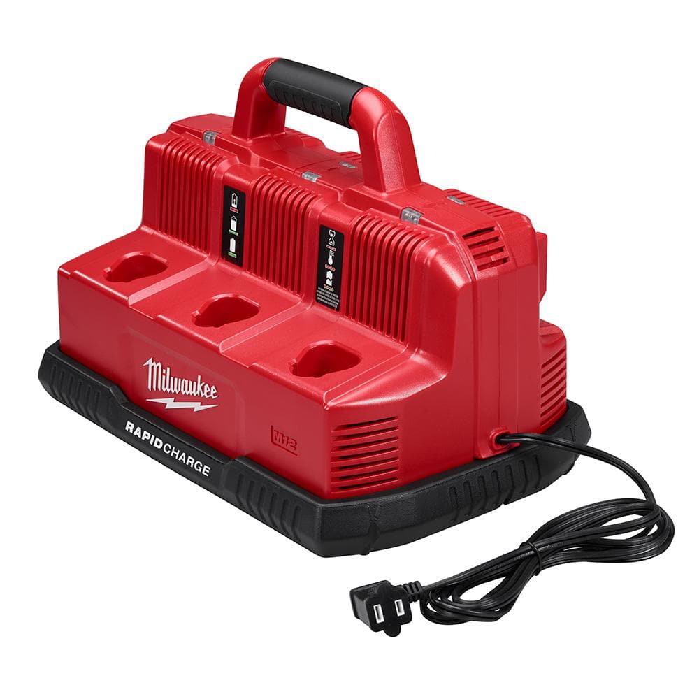 M12 and M18 12-Volt/18-Volt Lithium-Ion Multi-Voltage 6-Port Sequential Rapid Battery Charger (3 M12 and 3 M18 Ports) 48-59-1807