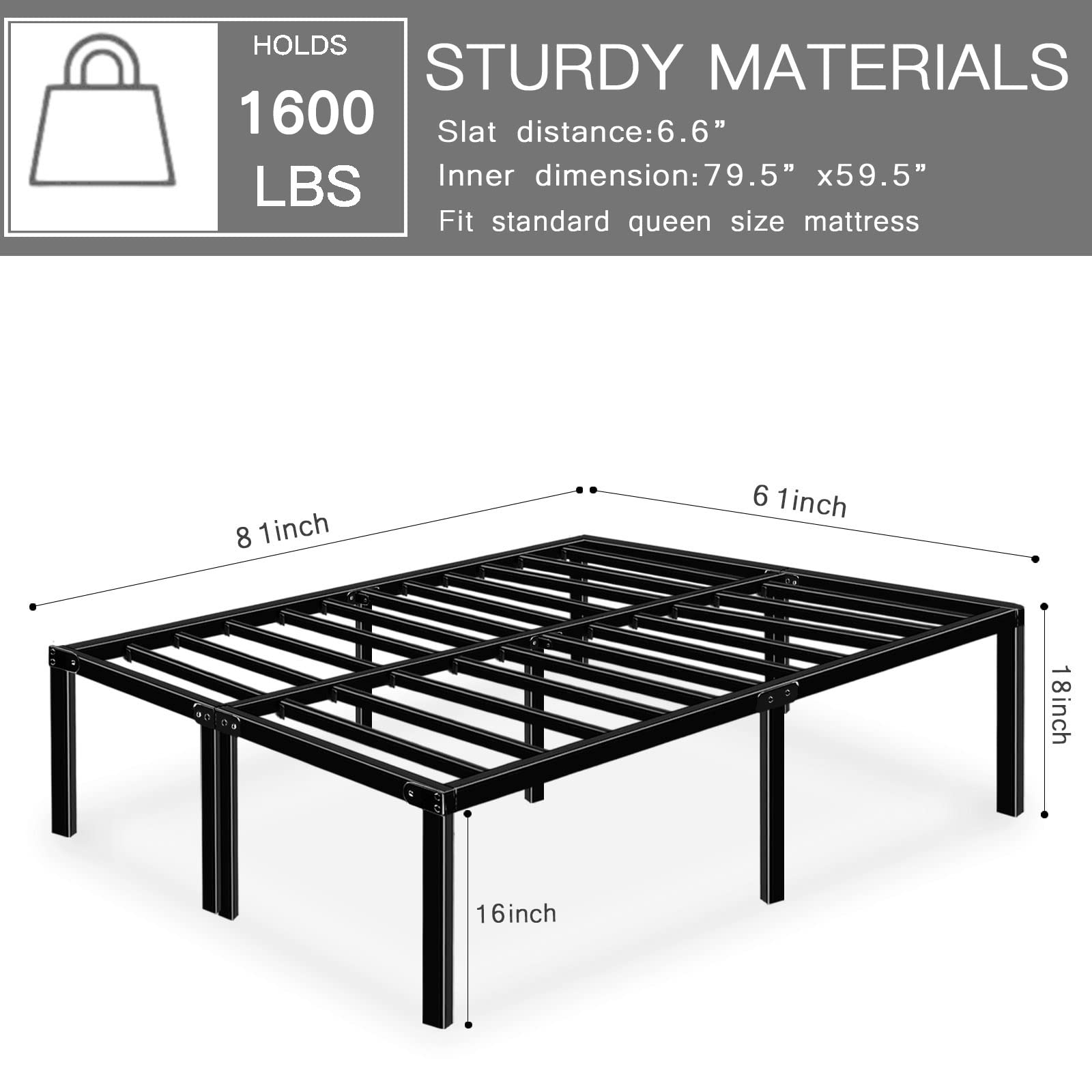 HAAGEEP Spring Platform Bedframes Storage
