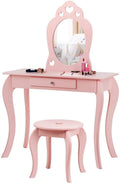 Fireflowery Princess Pretend Vanity Set with Detachable Mirror