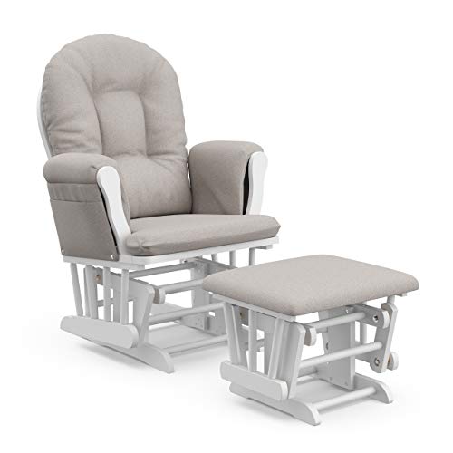 Storkcraft Custom Glider Ottoman White