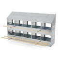 Brower Galvanized Steel 10 Hole 50 Bird Poultry Nest Chicken Brooding Box