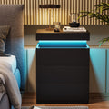 ADORNEVE Nightstand Charging Station Sliding