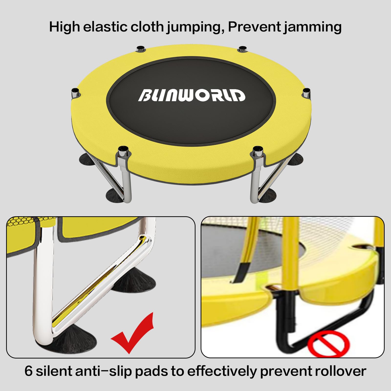 Trampoline Adjustable Toddler Basketball Enclosure